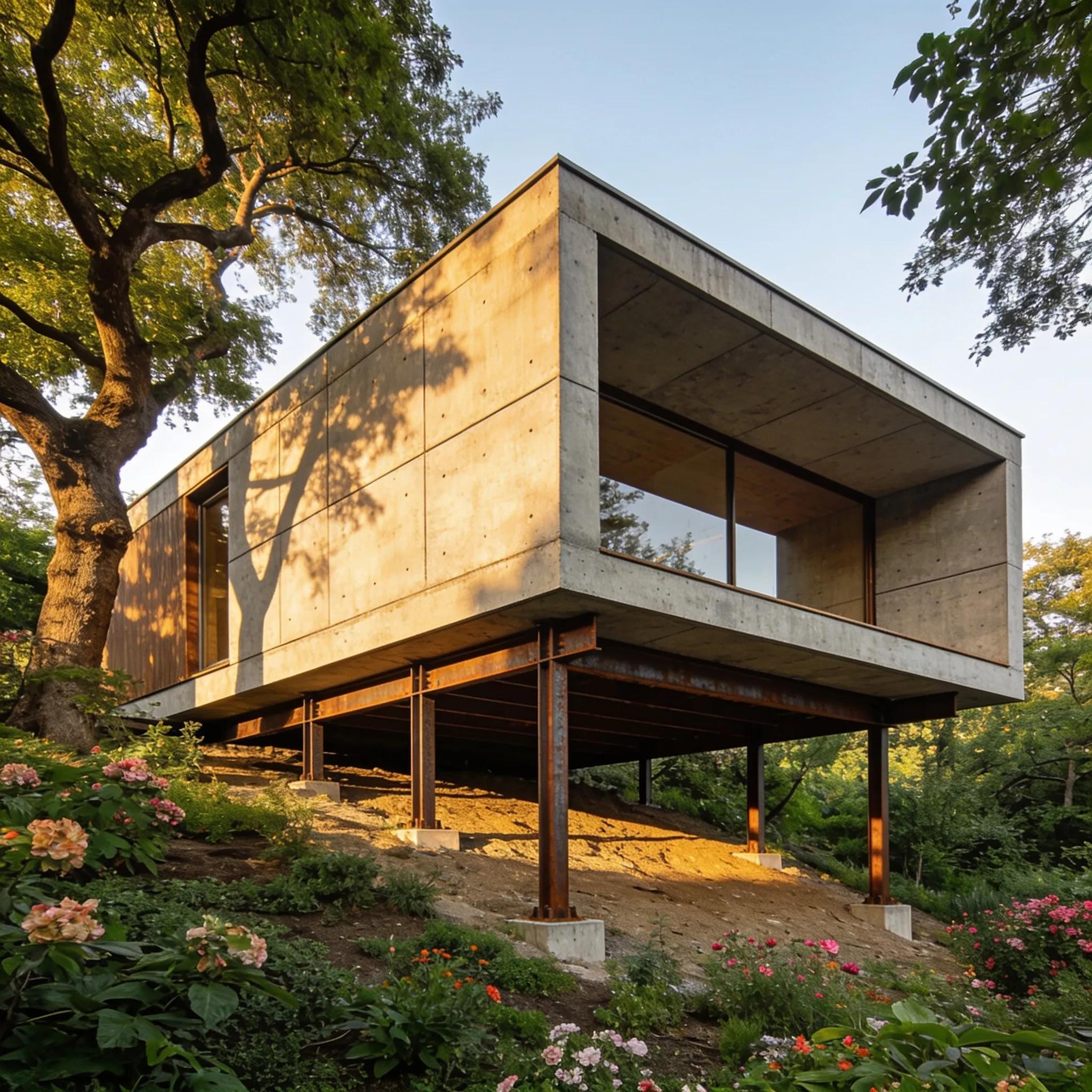 Sustainable home elevation project in Venice showing environmentally friendly construction materials